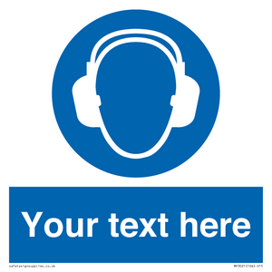 Custom Ear Protection Sign